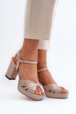 Sandalen mit Absatz model 195544 Step in style