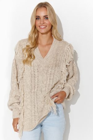 Pullover model 184802 Makadamia